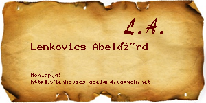Lenkovics Abelárd névjegykártya